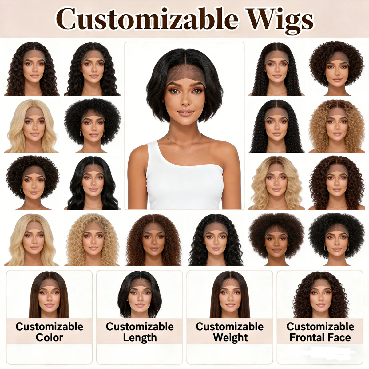 Long Vietnamese human hair lace wig - natural color with transparent Swiss lace - daily and evening styling