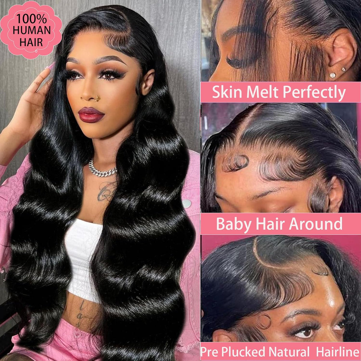 Machine Made Body Wave Human Hair Wig with Bangs Natural Black 150% Density Full Cap Wavy Human Hair Wigs for Women Wholesale
