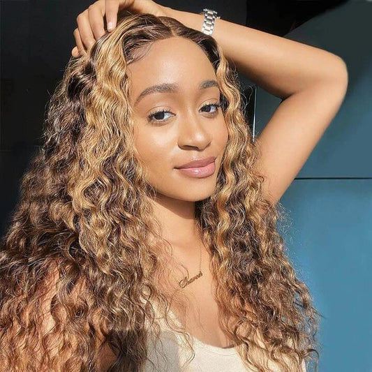 13x6 Lace Front Human Hair Wig Water Wave 150% Density Free Parting Transparent Lace Natural Looking Wigs for Women Wholesale