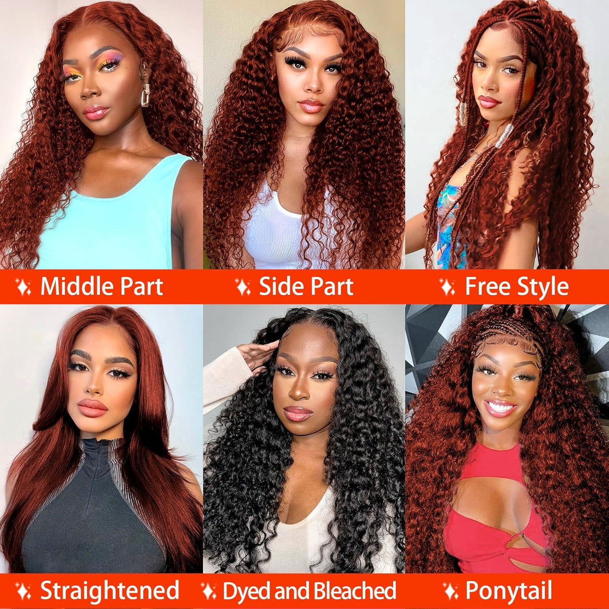 Burgundy Water Wave Human Hair Wig 13x6 Lace Frontal Wig Pre Plucked Curly Virgin Human Hair Wigs 150% Density for Women Wholesale