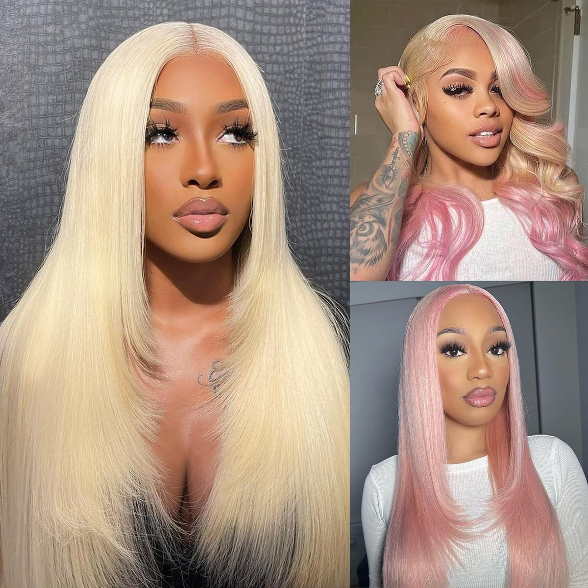 613 Blonde Human Hair Wig 4x4 Lace Closure Straight Pre Cut Lace 150% Density Blonde Human Hair Wigs for Women Wholesale