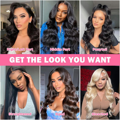 5x5 Lace Closure Body Wave Human Hair Wig 150% Density Natural Black Pre Plucked Natural Hairline Wigs for Women Wholesale