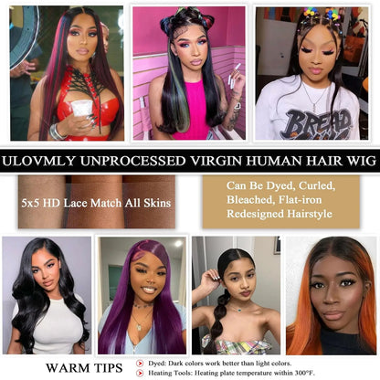 Long Vietnamese human hair lace wig - natural color with transparent Swiss lace - daily and evening styling