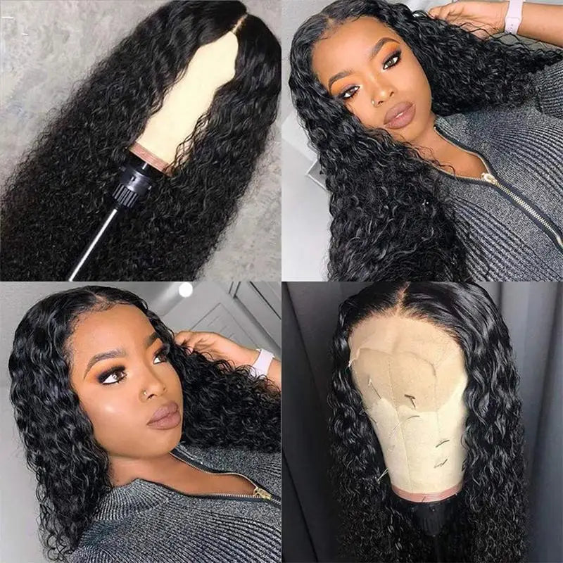 Water wave lace front wig - Vietnamese human hair at 150% density - daily wear and casual styling